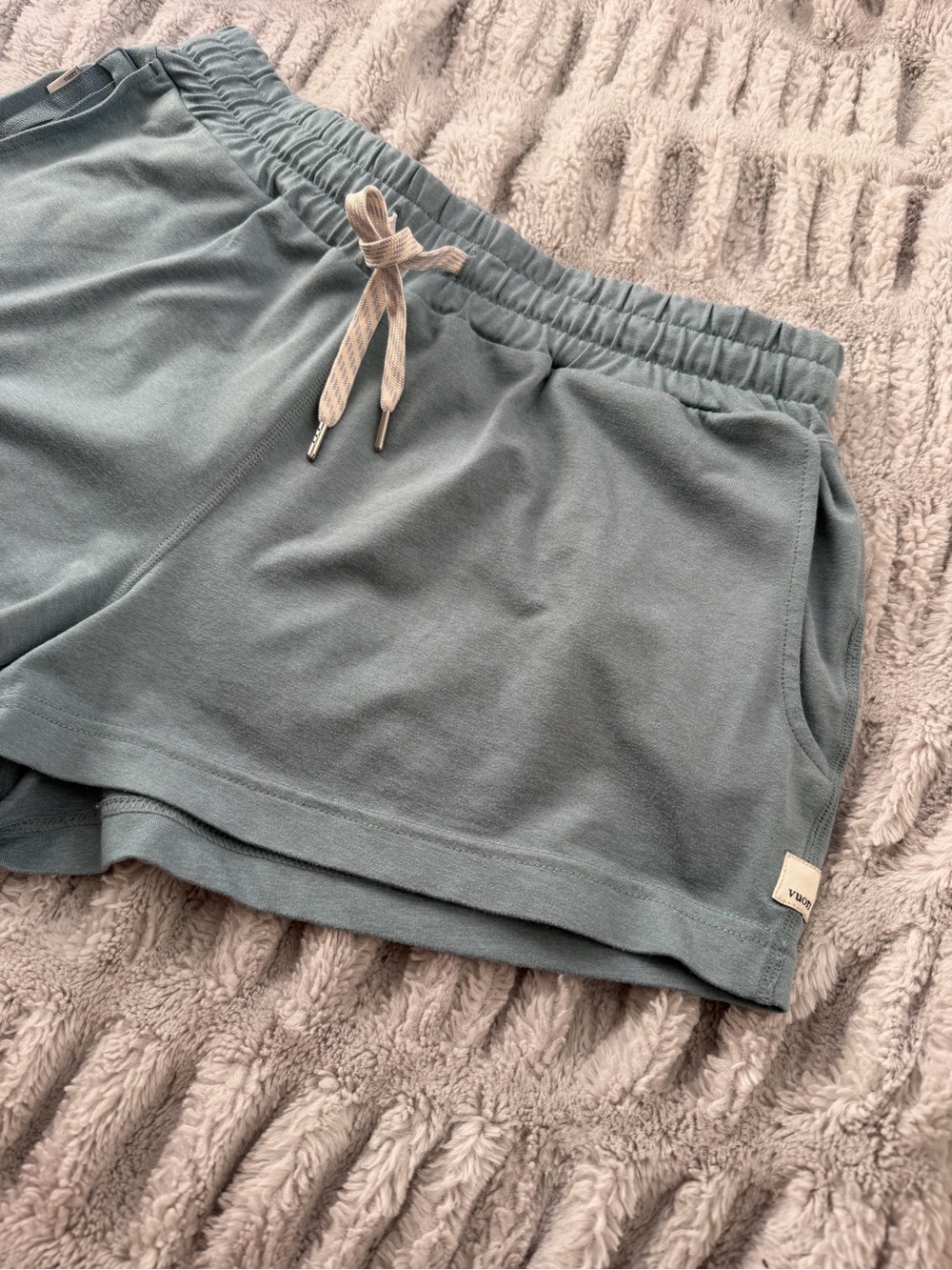 Vuori Teal Green Elastic-Waist Shorts - Picture 2 of 9